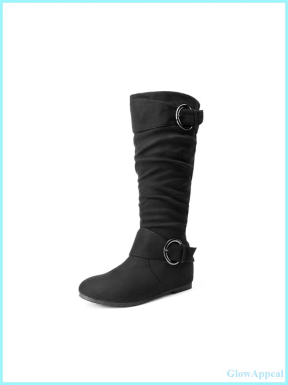 Wide Calf Knee High Wedge Boots Faux Fur Lined Pointed Toe